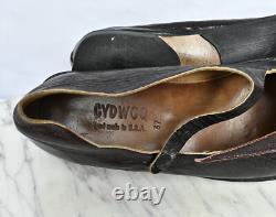 CYDWOQ Hand Made in USA Brown Leather Mary Janes Casual Shoes Womens Sz 37 US 7