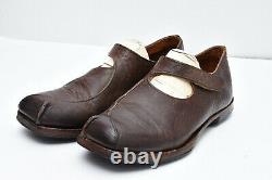 CYDWOQ Hand Made in USA Women's Sz 38 Brown Leather Mary Jane Loafers Shoes