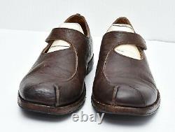 CYDWOQ Hand Made in USA Women's Sz 38 Brown Leather Mary Jane Loafers Shoes