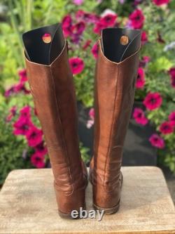 CYDWOQ Leather Hand Made in USA MOVE Riding Tall Knee High Boots Womens Sz 36