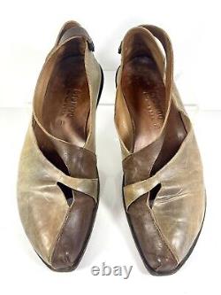 CYDWOQ Vintage Hand Made In USA leather wrap 2 Tone Shoes