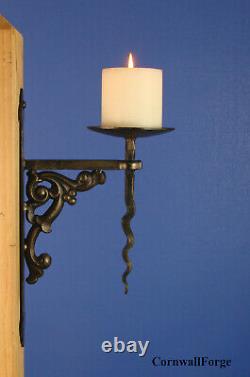 Candle Wall Sconce Forged Medieval Hand Made USA