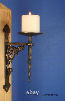 Candle Wall Sconce Forged Medieval Hand Made USA