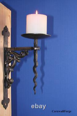 Candle Wall Sconce Forged Medieval Hand Made USA