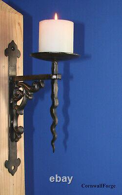 Candle Wall Sconce Forged Medieval Hand Made USA