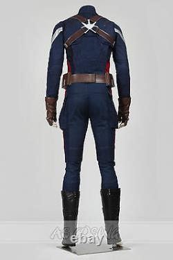 Captain America 2 Steven Rogers Winter Soldier Cosplay Costume Halloween Costume
