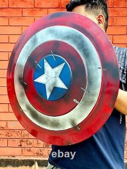 Captain America Shield Damaged Version Avengers Endgame Leather Straps Handmade