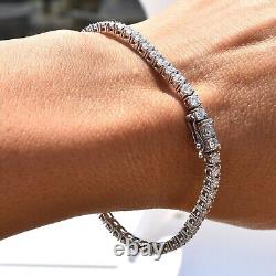 Certified IJS1 5.00Ct Round Natural Diamond 14K White Gold Women Tennis Bracelet