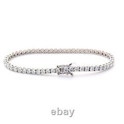 Certified IJS1 5.00Ct Round Natural Diamond 14K White Gold Women Tennis Bracelet