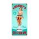 Cherry's 5&cent; Hand Made Ice Cream Pinup Girl 24 Heavy Duty Usa Metal Adv Sign