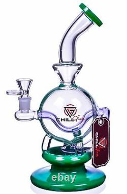Chill Glass 10 SHPERICAL Base RECYCLER Bong Glass Water Pipe UNIQUE HookahUSA