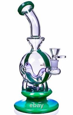Chill Glass 10 SHPERICAL Base RECYCLER Bong Glass Water Pipe UNIQUE HookahUSA