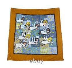 Chris Clark Folk Art Original Signed 2001 Hand Painted Hand Made Quilt 29x29