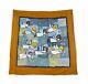 Chris Clark Folk Art Original Signed 2001 Hand Painted Hand Made Quilt 29x29