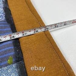 Chris Clark Folk Art Original Signed 2001 Hand Painted Hand Made Quilt 29x29
