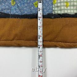 Chris Clark Folk Art Original Signed 2001 Hand Painted Hand Made Quilt 29x29
