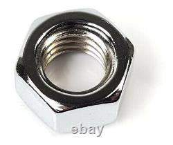 Chrome Plated Steel Hex Finish Nuts USA Made Hex Nuts #10 through 5/8