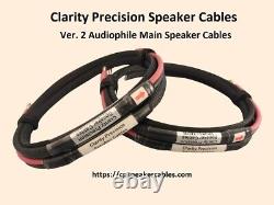 Clarity Precision Ver. 2 Audiophile Speaker Cables 6 ft. Pair Handmade In USA