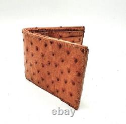 Cognac ostrich wallet