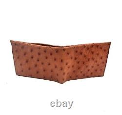 Cognac ostrich wallet