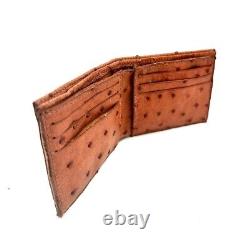 Cognac ostrich wallet