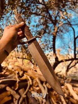 Collective Custom Handmade knife forged blade Bowie 6mm handle sheath