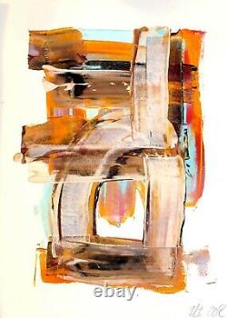 Corbellic Abstract Impressionist 12x9 Original Nitrogen Modernist Art Collection