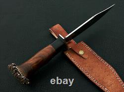 Custom Beautiful eTched D2 Steel 15 bowie Knife antler deer WOOD handle