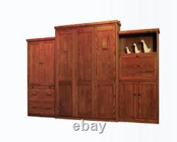 Custom Built USA HAND Made to Order QUEEN Wall Bed Solid Wood Murphy Bed