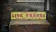 Custom Carnival Freak Show Sign Rustic Hand Made Vintage Wooden