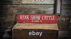 Custom Cattle Ranch City State Sign -Rustic Hand Made Distressed Wood