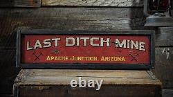 Custom Coal Mine City State Miner Sign -Rustic Hand Made Vintage Wood