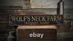 Custom Destination City State Sign Rustic Hand Made Vintage Wooden