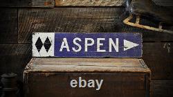 Custom Double Diamond Ski Trail Sign Rustic Hand Made Wooden