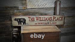 Custom Family Lake House Sign Rustic Hand Made Vintage Wooden Sign
