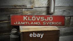 Custom Foreign City Sign Rustic Hand Made Vintage Wooden Sign