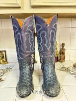 Custom HAND MADE IN Lavender Blue WESTERN DANCEHALL RODEO RANCH Boots USA 6 B
