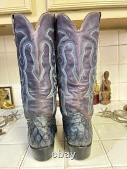 Custom HAND MADE IN Lavender Blue WESTERN DANCEHALL RODEO RANCH Boots USA 6 B