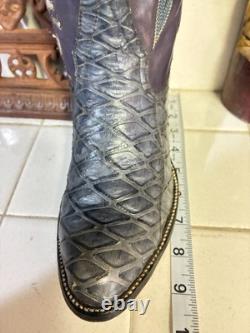 Custom HAND MADE IN Lavender Blue WESTERN DANCEHALL RODEO RANCH Boots USA 6 B