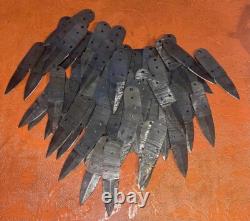 Custom Hand Made Damascus Steel 4'' Blank Blade Skinner USA Knives (lot Of 20)