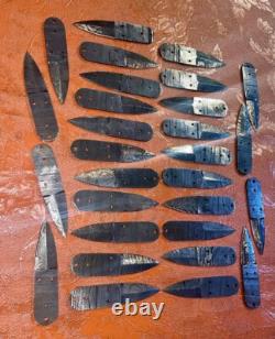 Custom Hand Made Damascus Steel 4'' Blank Blade Skinner USA Knives (lot Of 20)