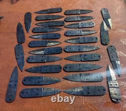 Custom Hand Made Damascus Steel 4'' Blank Blade Skinner USA Knives (lot Of 20)