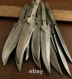 Custom Hand Made Damascus Steel 8'' Blank Blade Skinner USA Knives (lot Of 20)