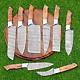Custom Handmade Chef Knife Set Kitchen Knives Cutlery Forged Damascus Steel 1554