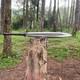 Custom Handmade Carbon Steel Blade Celtic Leaf Sword Hunting Sword Camping
