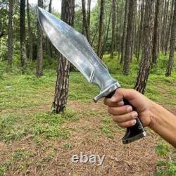 Custom Handmade Carbon Steel Blade Survival Bowie Knife Huntng Knife Camping