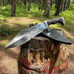 Custom Handmade Carbon Steel Blade Survival Bowie Knife Huntng Knife Camping