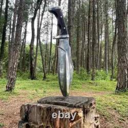 Custom Handmade Carbon Steel Blade Survival Bowie Knife Huntng Knife Camping