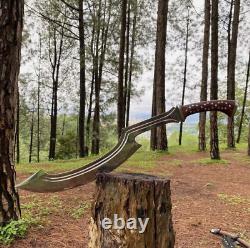 Custom Handmade Carbon Steel Blade Survival Khopesh Sword Hunting Sword Camping