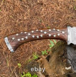 Custom Handmade Carbon Steel Blade Survival Khopesh Sword Hunting Sword Camping